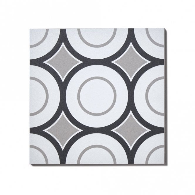 Patchwork B&W 05 20cm x 20cm Wall & Floor Tile