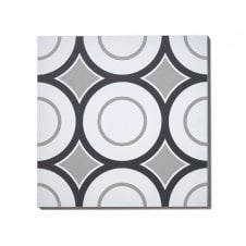 Patchwork B&W 05 20cm x 20cm Wall & Floor Tile
