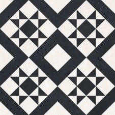 Patterned Geometric AR Black 33cm x 33cm Wall & Floor Tile