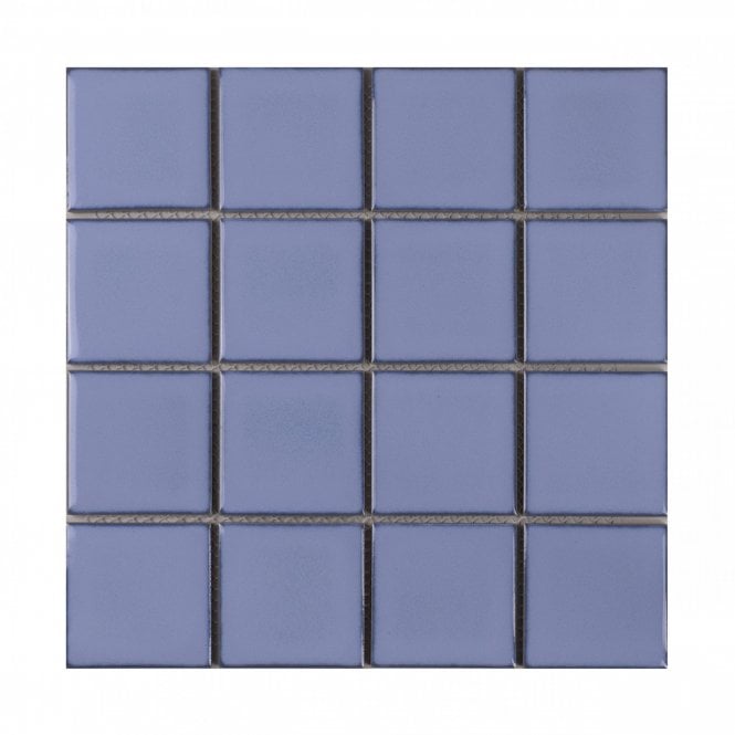 Payan Square Airforce Blue (7.3cm x 7.3cm) 30.5cm x 30.5cm Mosaic Tile