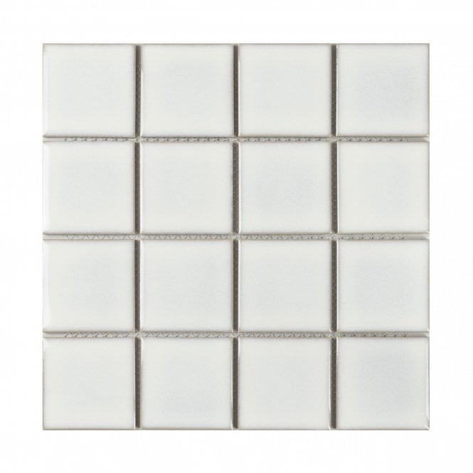 Payan Square Ghost White (7.3cm x 7.3cm) 30.5cm x 30.5cm Mosaic Tile
