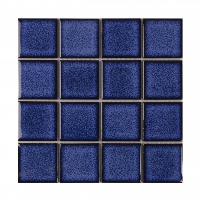 Payan Square Prussian Blue (7.3cm x 7.3cm) 30.5cm x 30.5cm Mosaic Tile