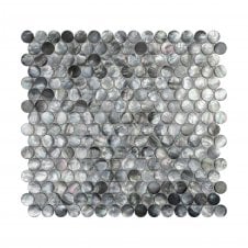 Penny Mother Of Pearl Black (D20) 29cm x 31.5cm Mosaic Tile