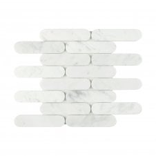 Pill Carrara White (3.5cm x 15cm) 29cm x 30cm Mosaic Tile