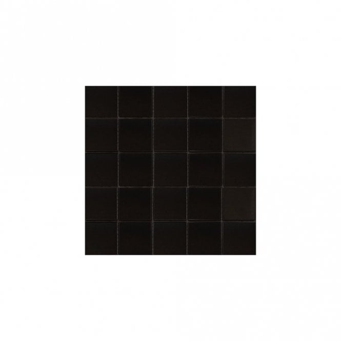Plain Black Yucca (4.8cm x 4.8cm) 30cm x 30cm Mosaic Tile