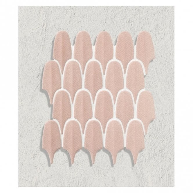 Plume Blush Pink 30.5cm x 30cm Mosaic Tile