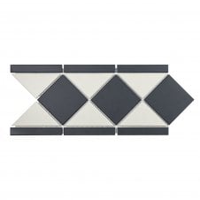 Portree Black Strip 19cm x 42.2cm Border Tile