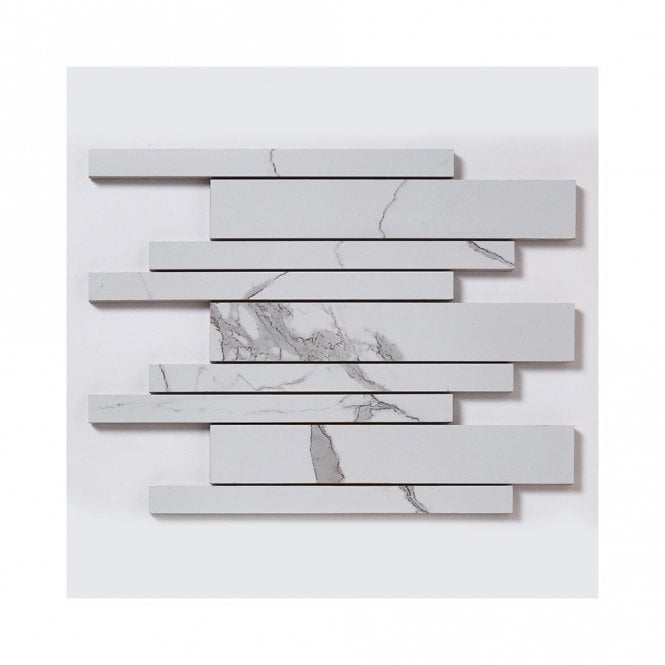 Premium Statuario Bar 30cm x 30cm Mosaic Tile