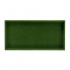 Puddle Glaze Racing Green (Plain Ckl Green Vic) 7.5cm x 15cm Wall Tile