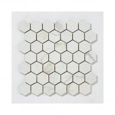 Q-Calacata Hexagon 4.8 Mosaic Mix (Grey Vein) 32.4cm x 33.2cm Wall & Floor Tile