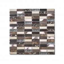 Quartz Brown (1.5cm x 4.8cm) 29.8cm x 30.5cm Mosaic Tile