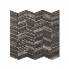 Chevron Black 44cm x 44cm Decor Tile
