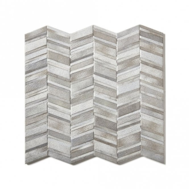 Realonda Chevron Grey 44cm x 44cm Decor Tile