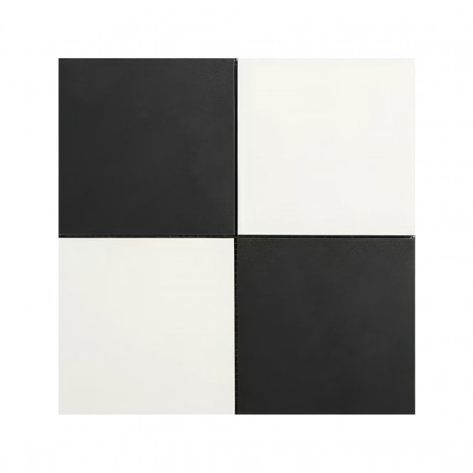 Regency Black & White Large Chequer (14.8cm x 14.8cm) 30cm x 30cm Mosaic Tile