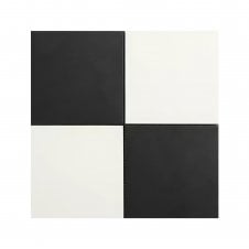 Regency Black & White Large Chequer (14.8cm x 14.8cm) 30cm x 30cm Mosaic Tile