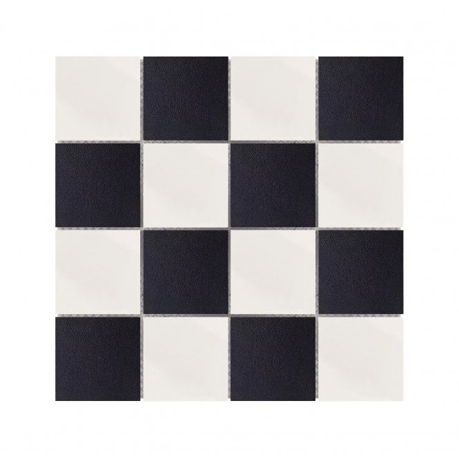 Regency Black & White Small Chequer (7.3cm x 7.3cm) 30cm x 30cm Mosaic Tile