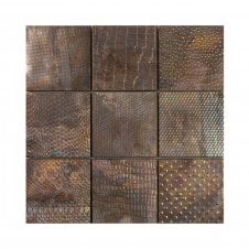 Reptilia Antque Bronze (9.8cm x 9.8cm) 29.8cm x 29.8cm Mosaic Tile