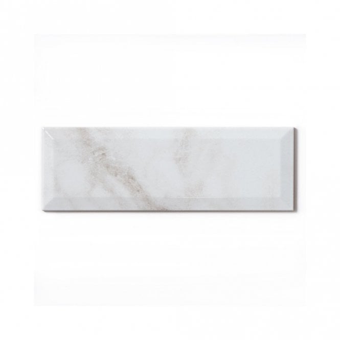 Ribesalbes Ceramica Bisel Calacata Beige Brillo 10cm x 30cm Wall Tile