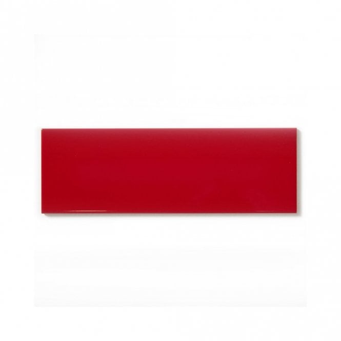 Ribesalbes Ceramica Rojo Brillo 10cm x 30cm Wall Tile