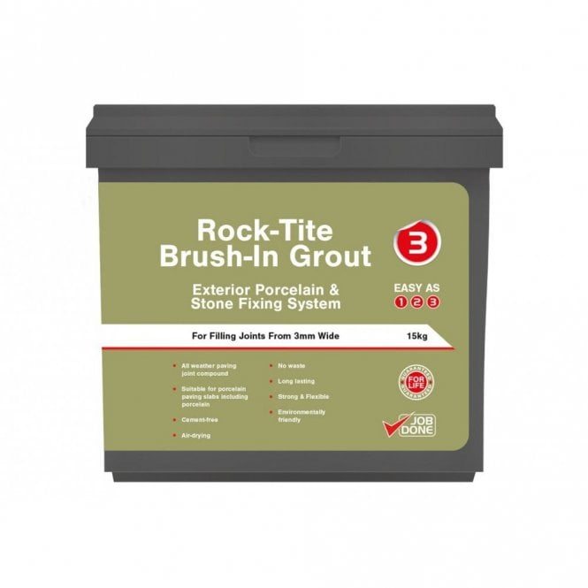 Rock-Tite External Brush-In Grout Steel Grey 15kg