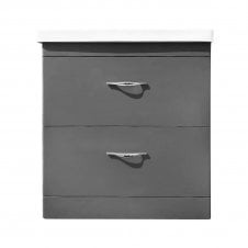 Round Lux Grey PVC Vanity Unit & Basin