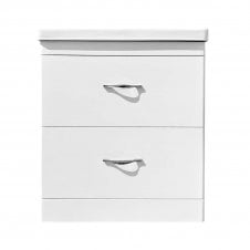 Round Lux White PVC Vanity Unit & Basin