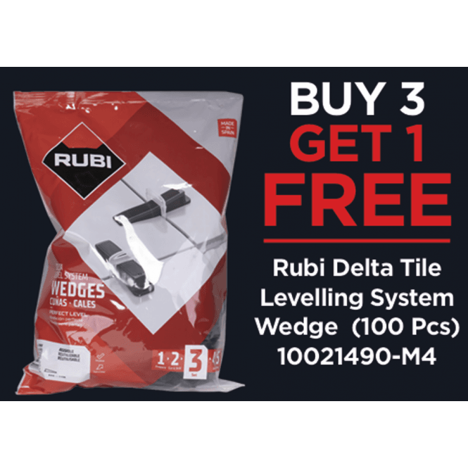 Rubi Tile Levelling System Delta Wedge 100 Pcs - 4 Bag Deal