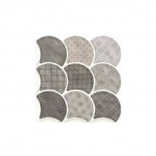 Scale Boho Grey 30.7cm x 30.7cm Wall & Floor Tile