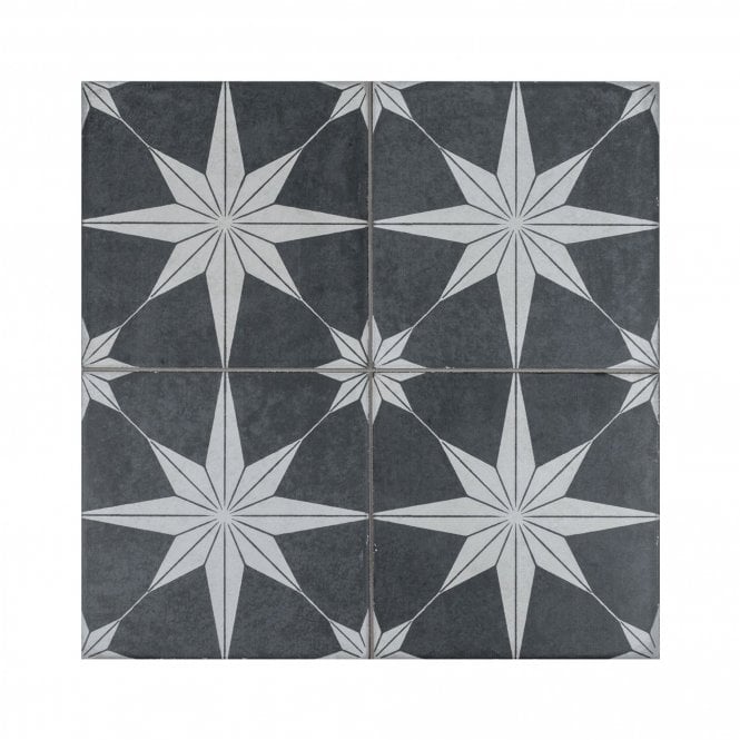 Scintilla Night Black 45cm x 45cm Wall & Floor Tile