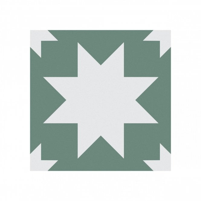 Siena Star Green 20cm x 20cm Wall & Floor Tile