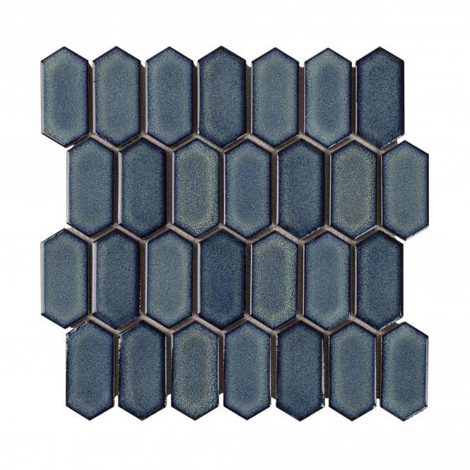 Slim-Hex Crystal Green (3.8cm x 7.5cm) 28.8cm x 28cm Mosaic Tile