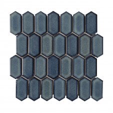 Slim-Hex Crystal Green (3.8cm x 7.5cm) 28.8cm x 28cm Mosaic Tile