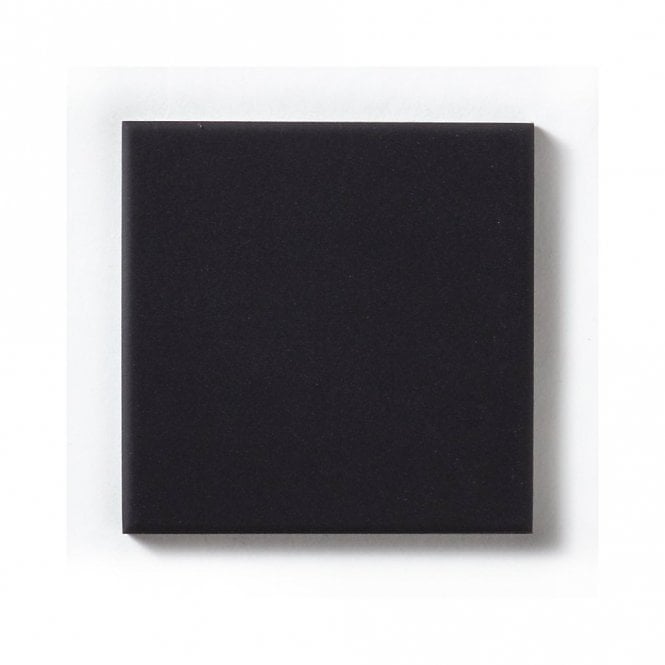 Smooth Black Quarry 9.6cm x 9.6cm Wall & Floor Tile