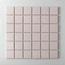 Square Blush Pink (4.8cm x 4.8cm) 30.6cm x 30.6cm Mosaic Tile