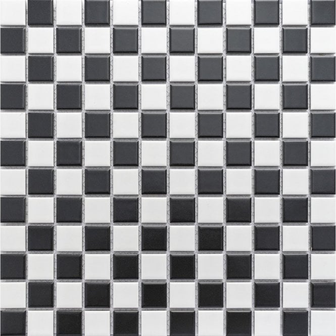 Square Chessboard Matte (2.3cm x 2.3cm) 30cm x 30cm Mosaic Tile