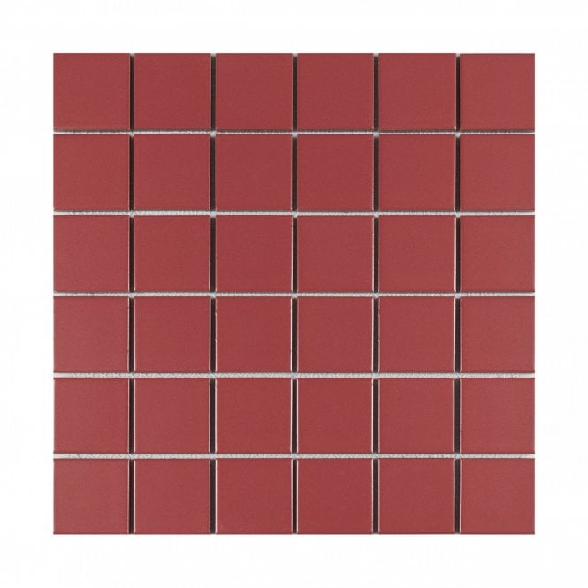 Square Strawberry Red (4.8cm x 4.8cm) 30.6cm x 30.6cm 48cm x 48cm RED Mosaic Tile