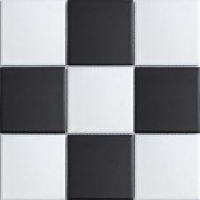 Square XL Chessboard Glossy (9.7cm x 9.7cm) 30.6cm x 30.6cm Wall & Floor Tile