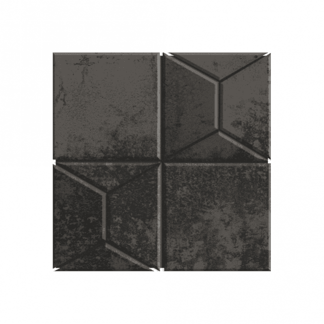 Stardust Mosaico Pyramid Grey Lap 30cm x 30cm Mosaic Tile