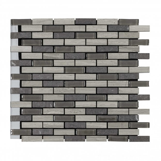 Stonebrick Grey 30cm x 30cm Peel & Stick Mosaic Tile