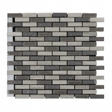 Stonebrick Grey 30cm x 30cm Peel & Stick Mosaic Tile