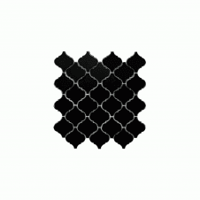 Teardrop Black Glossy 29.3cm x 24.5cm Mosaic Tile