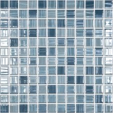 Tender Blue Mix (2.5cm x 25cm) 31.7cm x 31.7cm Mosaic Tile