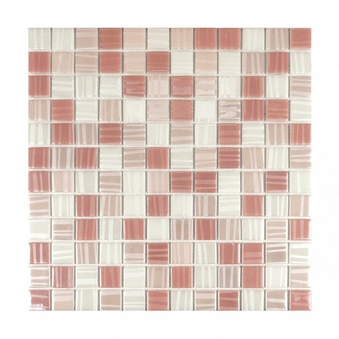 Tender Coral Mix (2.5cm x 2.5cm) 30cm x 30cm Mosaic Tile