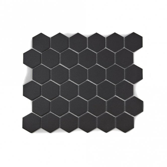 Titan Hexagon Anthracite (5.1cm x 5.9cm) 28.1cm x 32.5cm Wall & Floor Tile