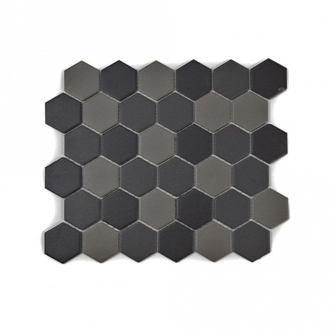 Titan Hexagon Cool Blend (5.1cm x 5.9cm) 28.1cm x 32.5cm Wall & Floor Tile