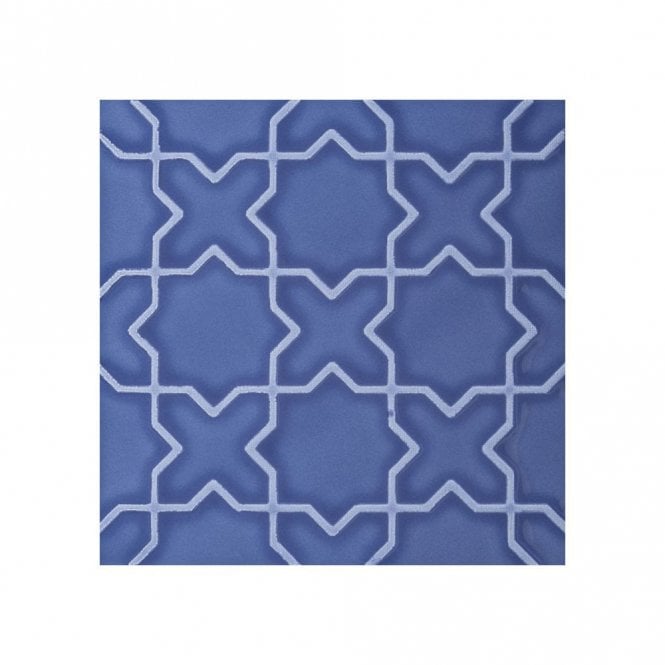 V&A Souk Blue Decor 15.2cm x 15.2cm Wall Tile
