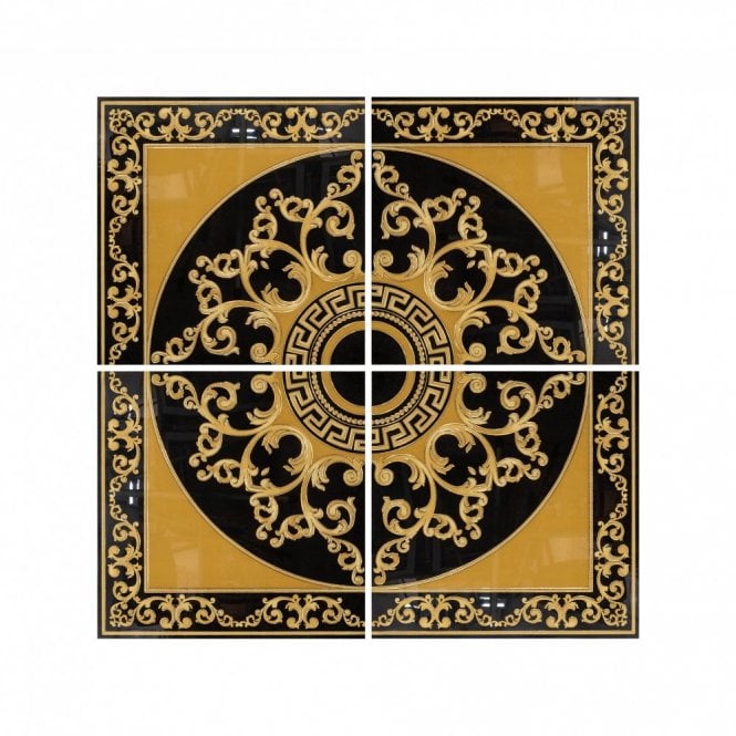 Venice Gold (4 tile set) 60cm x 60cm Wall & Floor Tile (Full Set Deal)