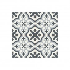 Venice Sky Blue/Black Pre Cut 45cm x 45cm Wall & Floor Tile