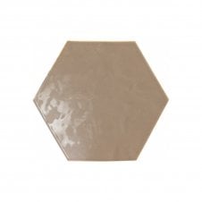 Vezelay Hexagon Latte 17.5cm x 20cm Wall Tile