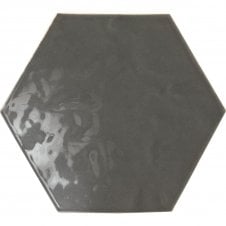 Vezelay Hexagon Smoke 17.5cm x 20cm Wall Tile